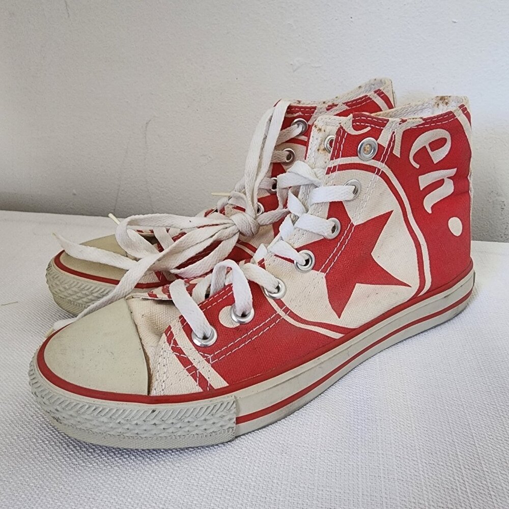 Vintage Heineken High Top Sneaker Advertising Collectible Shoes Beer Size 38 7.5
